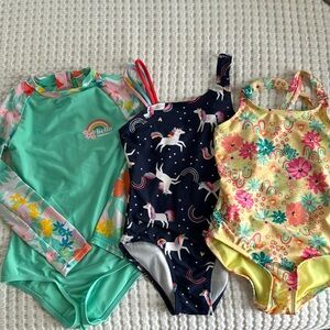 Cat & Jack Girls Swimsuit lot- size S (6/7)
